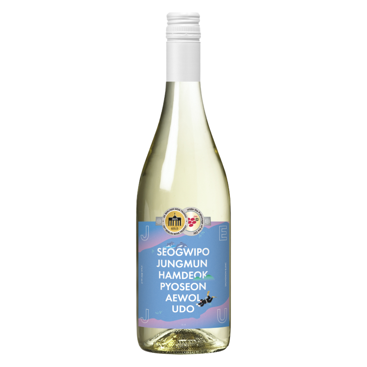 부아르와인상점 어썸 제주 소비뇽블랑 와인 병 디자인